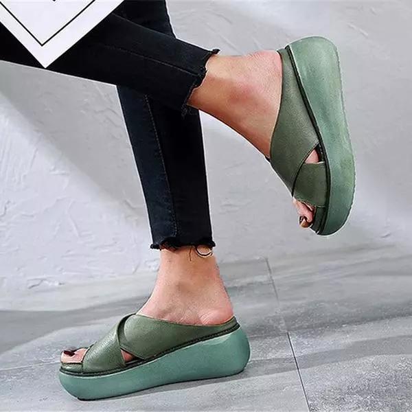 Pairmore Platform Open Toe Comfy Slippers Casual Slide Sandals