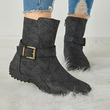 Pairmore Women's Winter Warm Zipper Flat Snow Boots