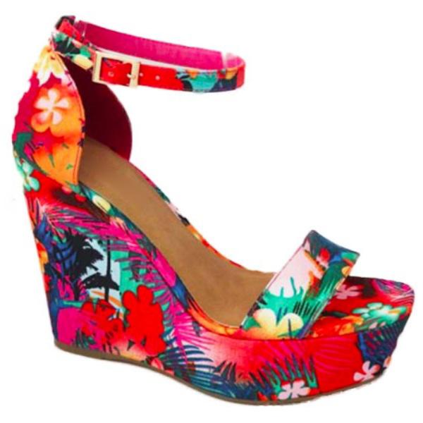 Pairmore Printed Tropical Style Platform Sandals