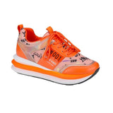 Pairmore Personalized Graffiti Stitching Orange Sneakers