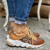 Pairmore Women Leopard Print Colorblock Sneakers
