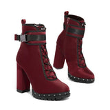 Pairmore Wine Red High Heel Boots