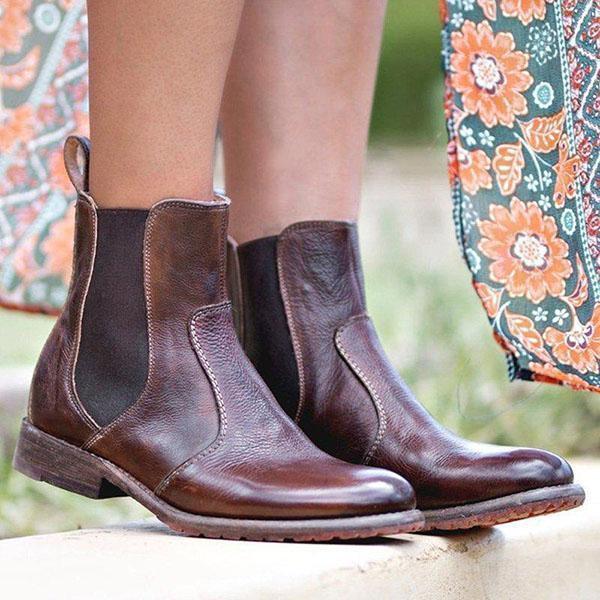 Pairmore Vintage Low Heel Pull-on Ankle Boots