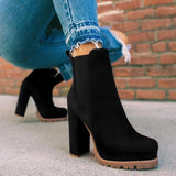 Pairmore Elastic Panel Slip On Chunky Heel Ankle Booties (Ship in 24 Hours)
