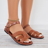 Pairmore Summer Buckle Strap Sandals Open Toe Flat Beach Sandals