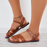 Pairmore Summer Buckle Strap Sandals Open Toe Flat Beach Sandals