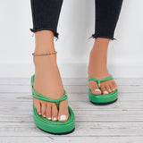 Pairmore Platform Thong Slides Sandals Round Toe Flip Flop Slippers