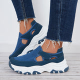 Pairmore Mesh Velcro Low Top Sneakers Cutout Lightweight Walking Shoes