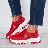 Pairmore Mesh Velcro Low Top Sneakers Cutout Lightweight Walking Shoes