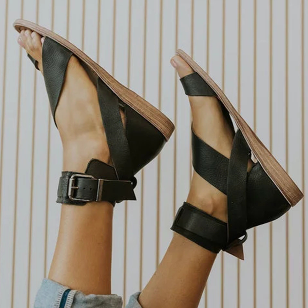 Pairmore Fashion Flip-flops Flat Heel Buckle Strap Sandals