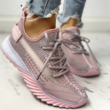 Pairmore Net Surface Breathable Lace-Up Yeezy Sneakers