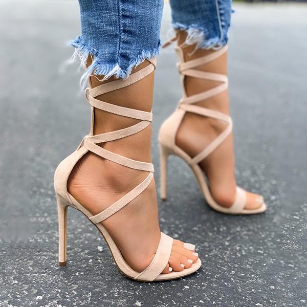 Pairmore Lace-Up Closure Single Sole Heels