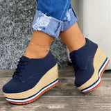 Pairmore Lace Up Wedge Platform Ankle Sneakers