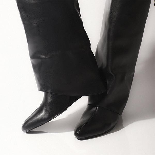 Pairmore Comfy Leather Hidden Wedge Heel Roman Boots