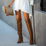 Pairmore Distressed Faux Suede Slouch Boots