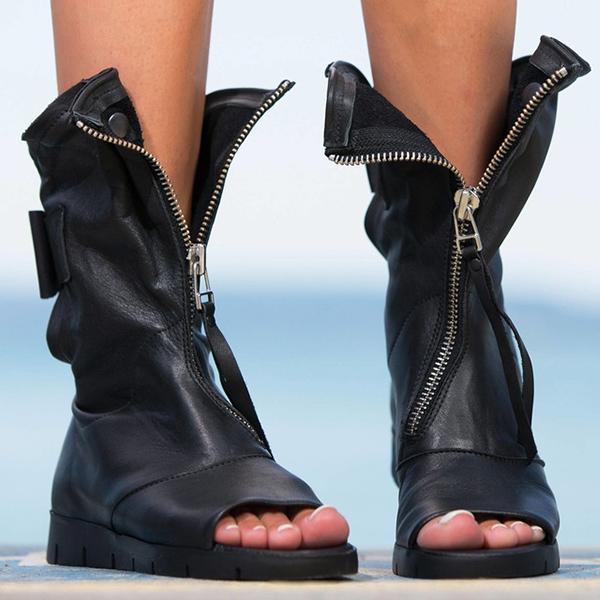 Pairmore Women Soft Faux Leather Zipper Boots